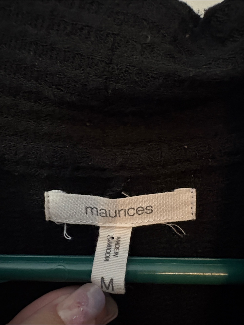 Maurice’s Black Waffle-Knit Open Cardigan Size Medium - Picture 3 of 5